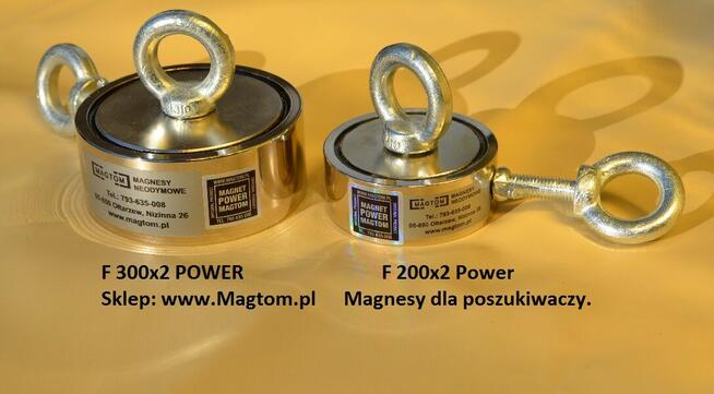Magnes neodymowy do poszukiwań w wodzie F300 x2M10 POWER