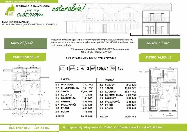 Dom/segment. - Mieszkania z własnym ogrodem!