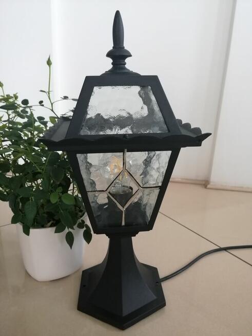 lampa ogrodowa, witraż + aluminium 3 szt