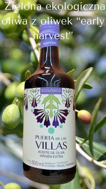 Ekologiczna Oliwa z oliwek Extra Virgin Puerta de las Villas