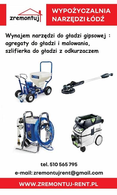 Mobilna wypożyczalnia narzędzi Łódź i okolice ZREMONTUJ RENT