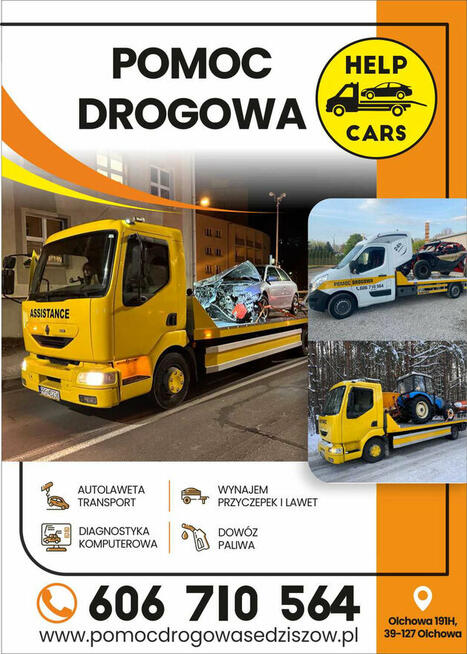 Pomoc drogowa HelpCars Sędziszów Małopolski holowanie A4