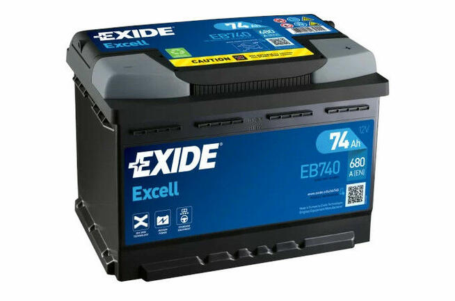 Akumulator Exide Excell 74Ah 680A EN PRAWY PLUS