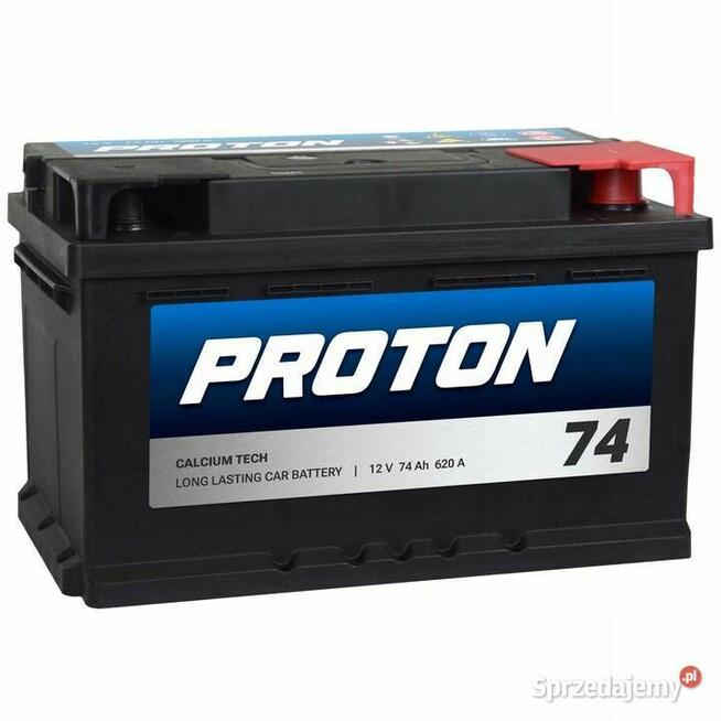 Akumulator PROTON 74Ah 620A EN DOWÓZ MONTAŻ gratis