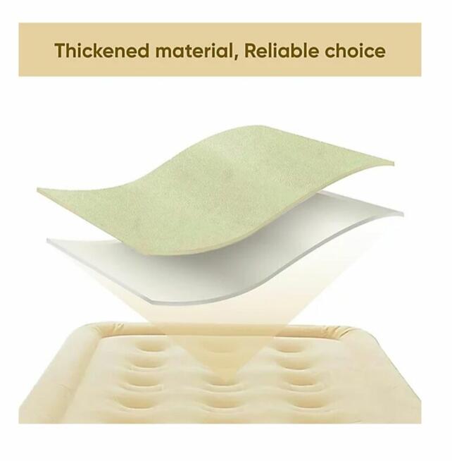 Nadmuchiwane, wysoko podniesione podwójne łóżko powietrzne z