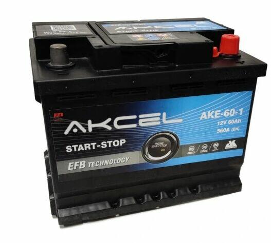 Akumulator Akcel EFB AKE-60-1 12V 60Ah 560A P+