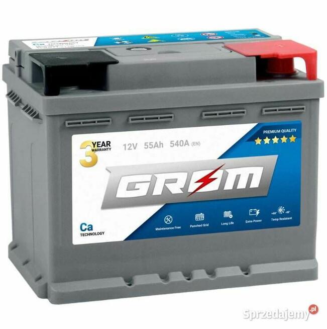 Akumulator GROM Premium 55Ah 540A EN DTR