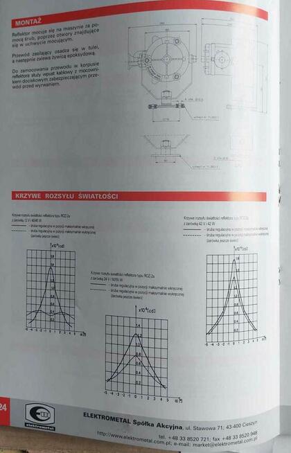 Reflektor Roz-2a Elektrometal Cieszyn - Górnicze lampy