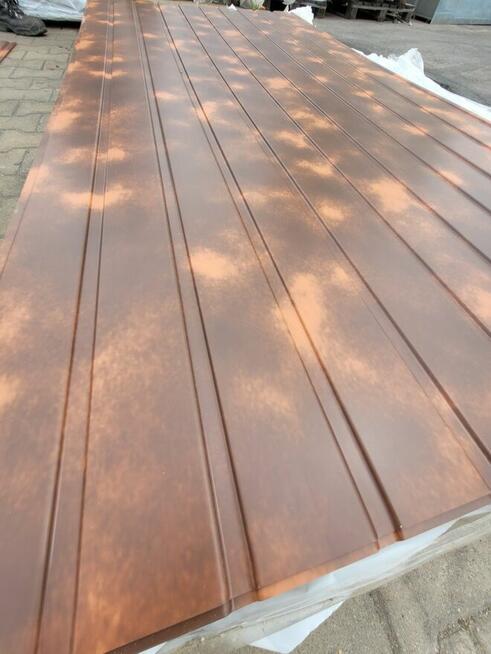 TANIO!Ciekawa Blacha podbitkowa-panelowa T7 Brąz CEGŁA Blach