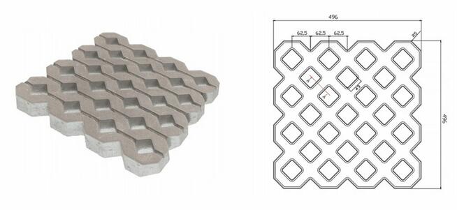 Płyta ażurowa 50x50cm DUNAJEC Bruk-Bet
