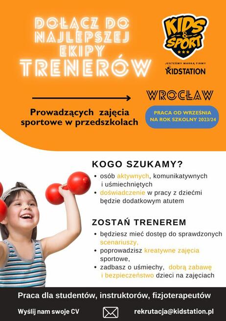 Instruktor zajęć sportowych dla przedszkolaków Wrocław