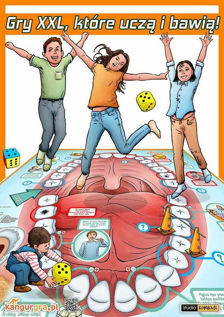 ZDROWE ZĘBY gra XXL dla DZIECI gra integracyjna do skakania