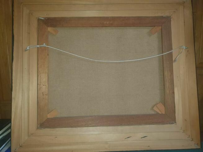 Obraz olejowy na płótnie xix sygnowany