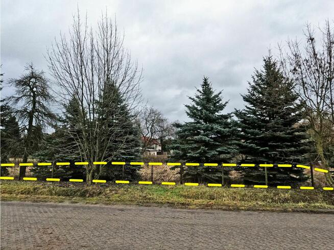 Piękna regularna działka nad stawem 1001m Niedoradz