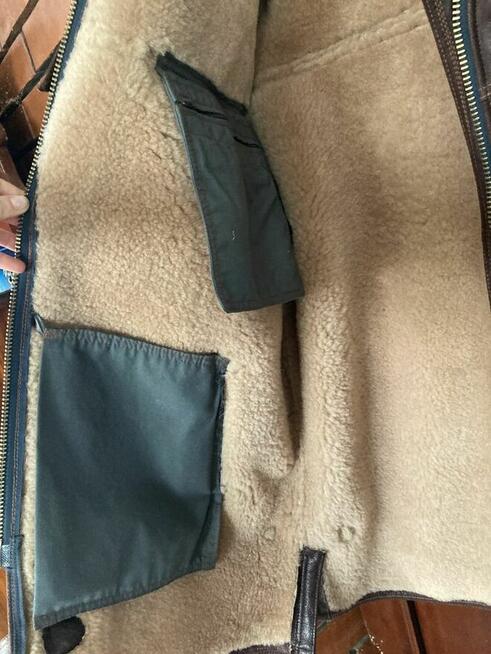 Nowa lotnicza bluza kurtka skórzana- skóra owcza