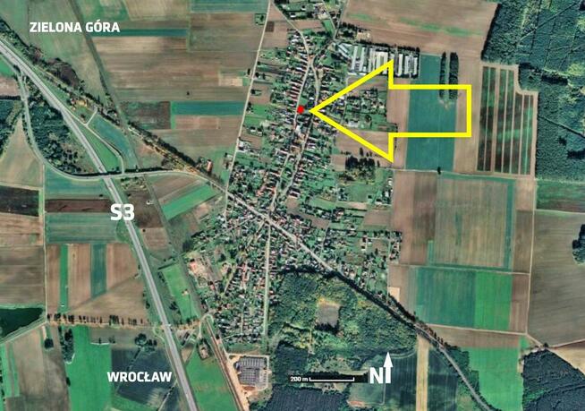 Piękna regularna działka nad stawem 1001m Niedoradz