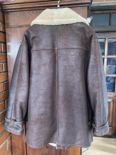 Nowa lotnicza bluza kurtka skórzana- skóra owcza