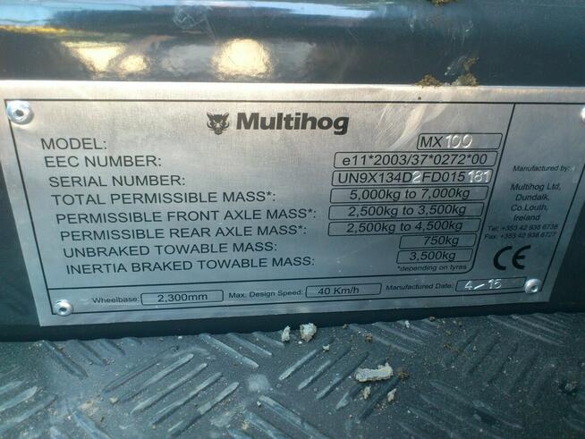 Multihog MX 100 Traktor miejski z zaczepem przednim mx100