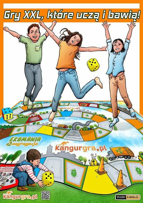 Gra XXL dla dzieci EKOMANIA segregacja - do skakania