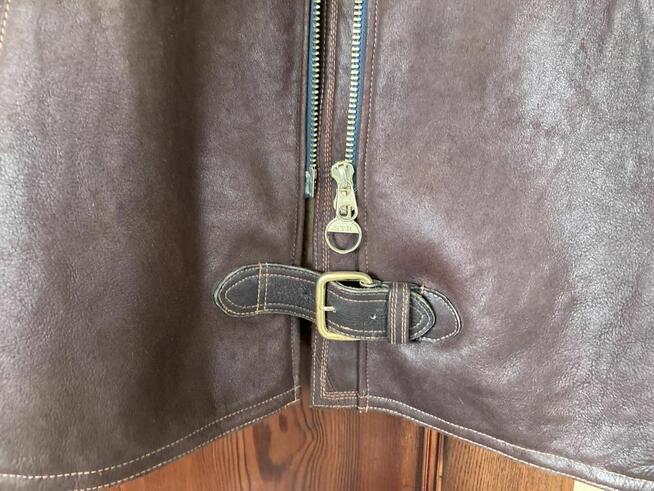 Nowa lotnicza bluza kurtka skórzana- skóra owcza