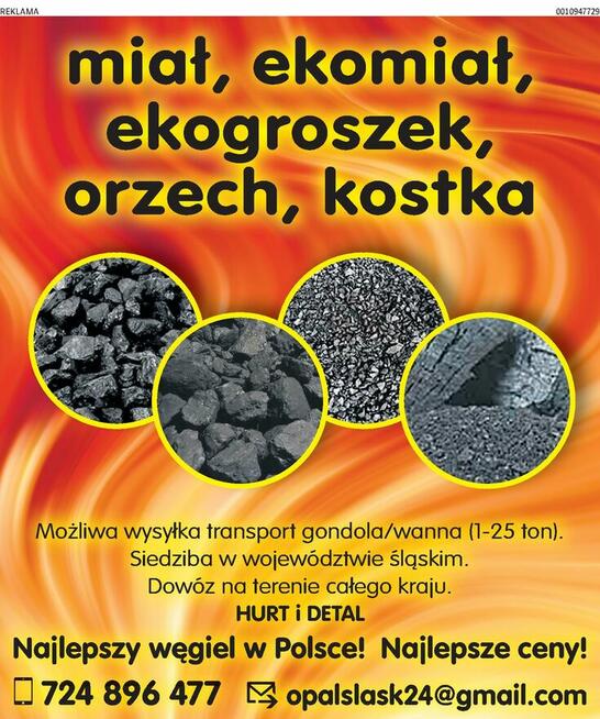 Ekogroszek Ekomiał Węgiel Orzech Dostawa Cała Polska