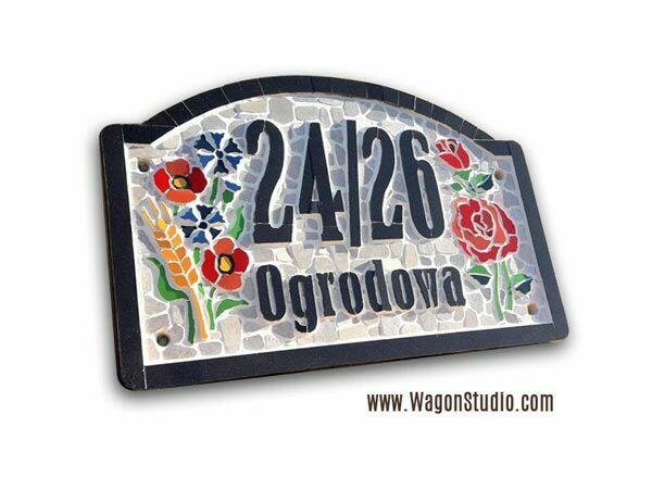 NUMER NA DOM Tabliczka adresowa ceramiczna NUMERY POSESJI