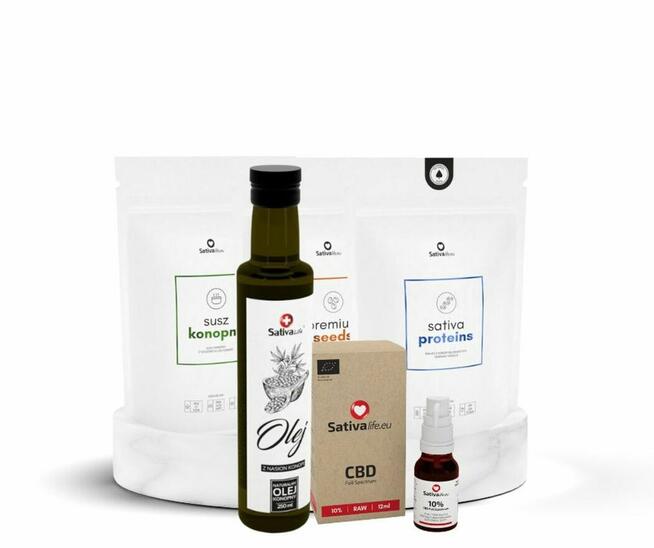 Produkty konopne Sativa Live z wyciągiem z CDB