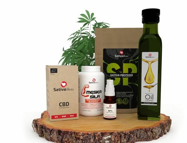Produkty konopne Sativa Live z wyciągiem z CDB