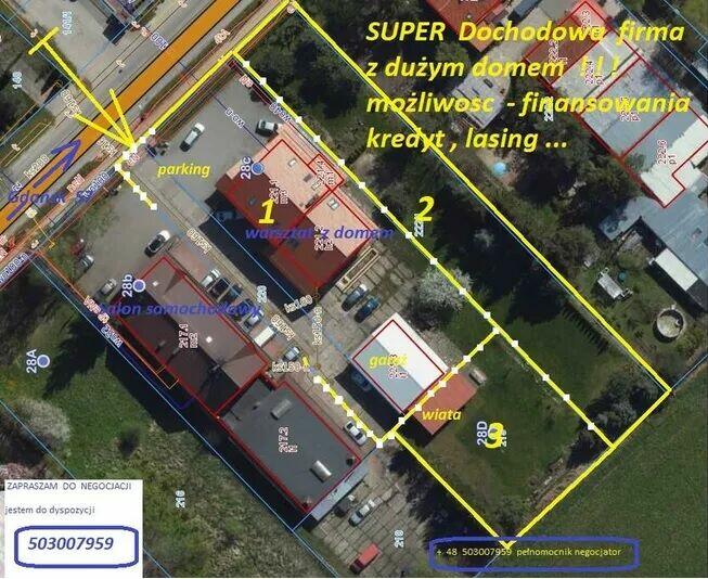 Piętrowy dom ,warsztat - sprzedam INWESTYCJA np.zajazd, motel