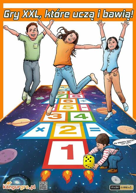 RAKIETA gra podłogowa XXL dla DZIECI do skakania