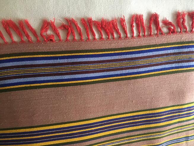 PRL nakrycie narzuta pled ładne kolory