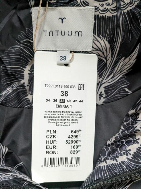 TATUUM kurtka damska z kapturem M/38/10 Nowa