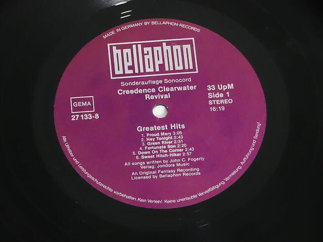 Creedence Clearwater Revival – Greatest Hits - Bellaphon –