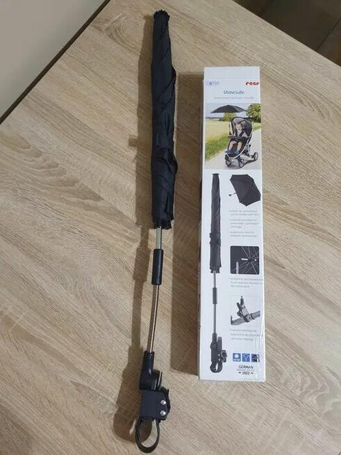Parasolka przeciwsłoneczna Reer do wózka UV50+ czarna 68 cm