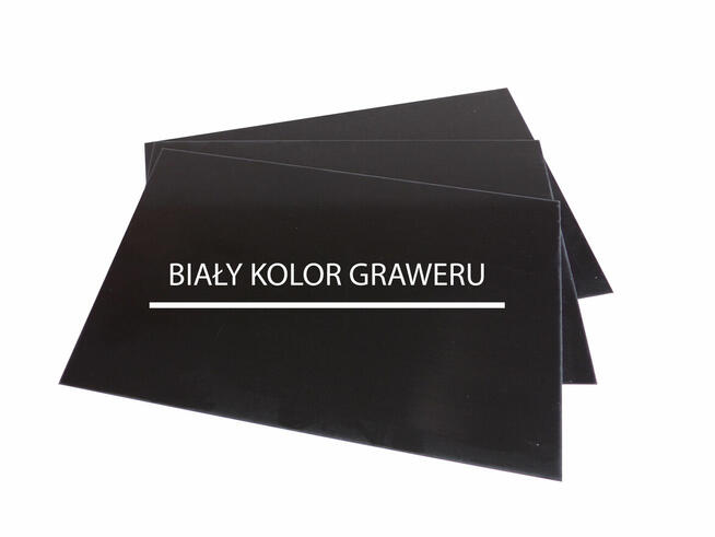LAMINAT GRAWERSKI DO FREZOWANIA CZARNY - BIAŁY