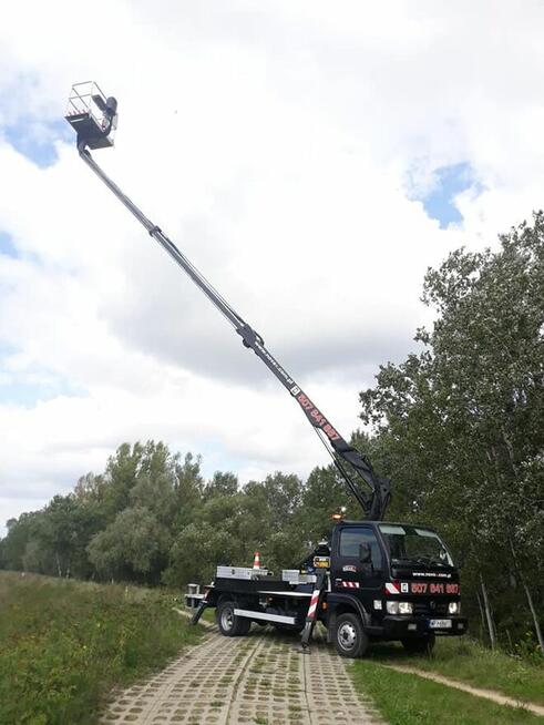 Podnośnik koszowy zwyżka 18m usługi, wynajem