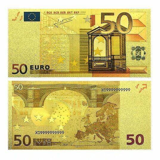 ZŁOTE Banknoty 24 Karat Dolar Euro Jan Paweł Chrobry Mieszko