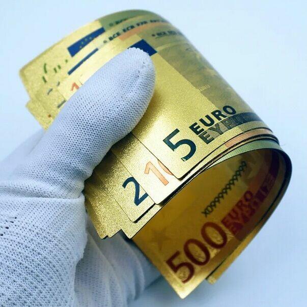 ZŁOTE Banknoty 24 Karat Dolar Euro Jan Paweł Chrobry Mieszko