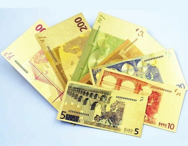 ZŁOTE Banknoty 24 Karat Dolar Euro Jan Paweł Chrobry Mieszko