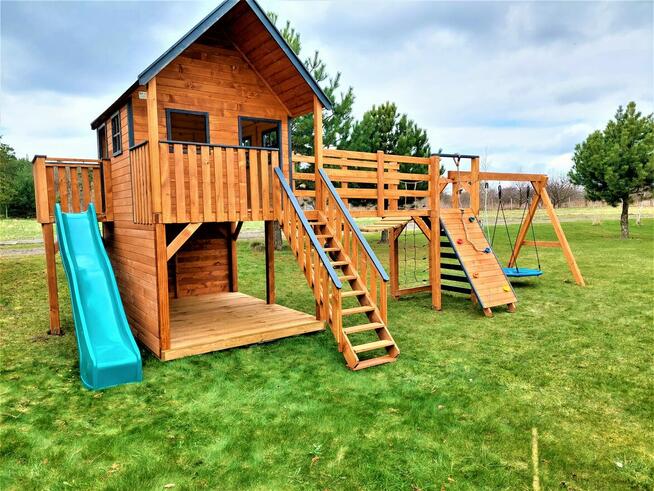 Ogromny GÓRALSKI drewniany plac zabaw