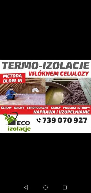 Docieplenie Celulozą Naprawa poddasza po kunach TERMOWOZJA
