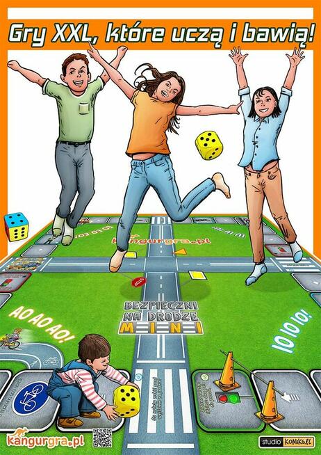 BEZPIECZNI NA DRODZE MINI - edukacyjna GRA XXL dla DZIECI