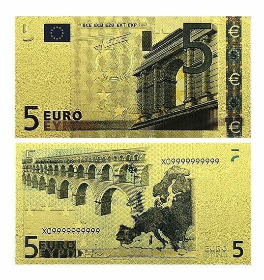 ZŁOTE Banknoty 24 Karat Dolar Euro Jan Paweł Chrobry Mieszko