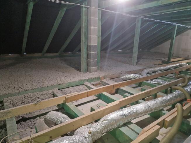 Docieplenie Celulozą Naprawa poddasza po kunach TERMOWOZJA