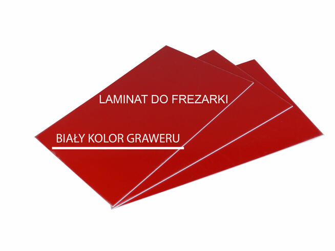 LAMINAT GRAWERSKI DO FREZOWANIA CZERWONY - BIAŁY