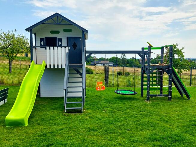Fantastyczny plac zabaw domek dla dzieci drewniany najlepsza
