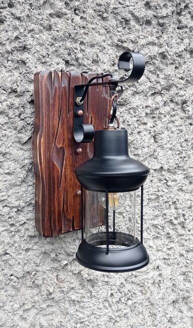 Kinkiet lampa scienna retro oświetlenie altany restauracji