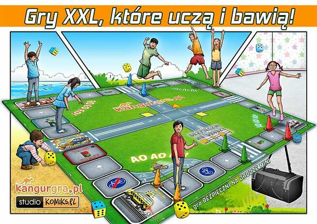 BEZPIECZNI NA DRODZE MINI - edukacyjna GRA XXL dla DZIECI