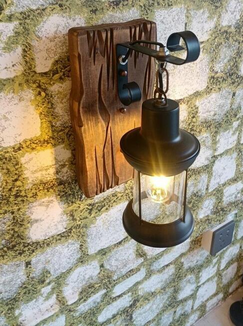 Kinkiet lampa scienna retro oświetlenie altany restauracji