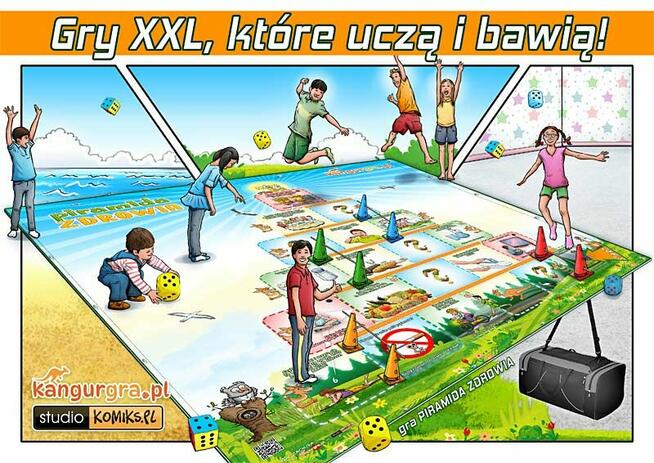 PIRAMIDA ZDROWIA GRA XXL dla DZIECI do nauki, zabawy